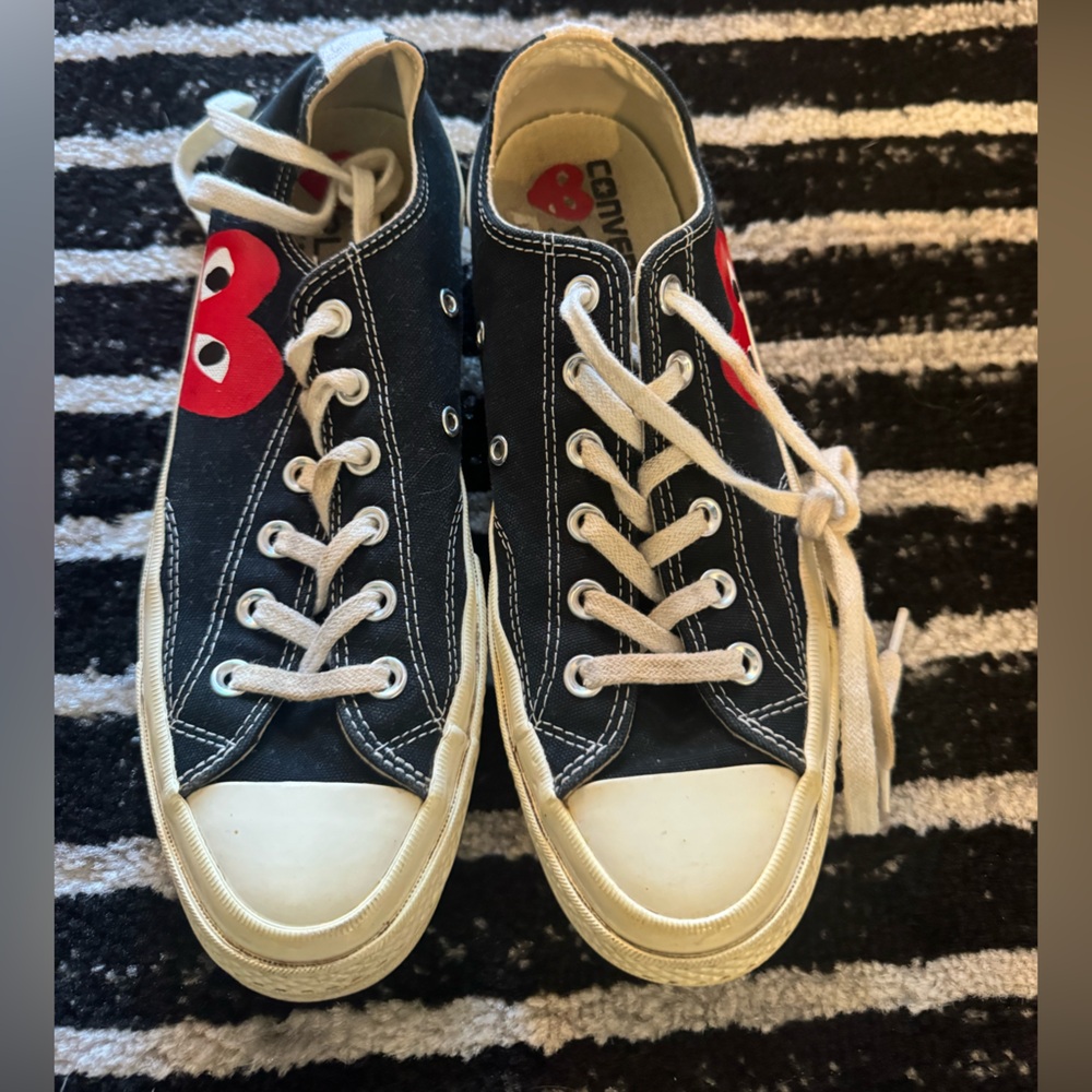 Comme des Garcons PLAY Black and Red Sneakers